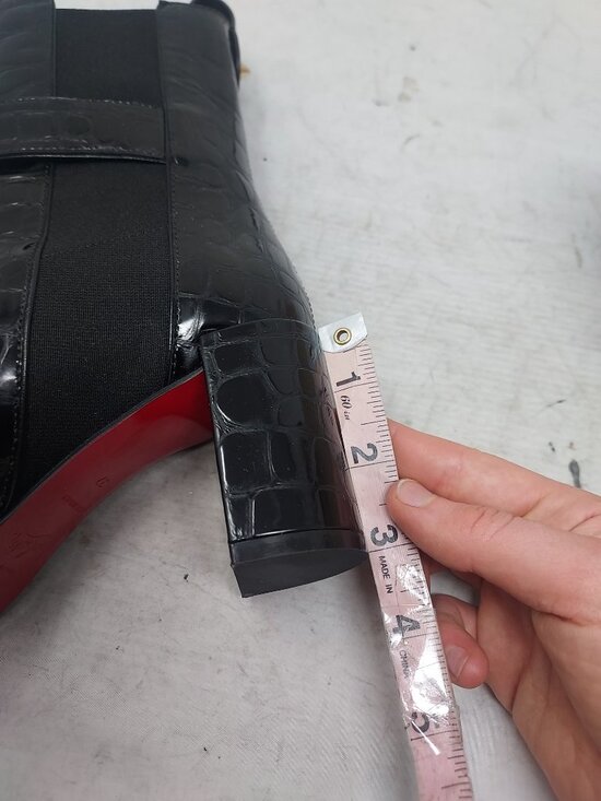 Christian Louboutin CL Black Crocodile Heel Chelsea Boot - Picture 12 of 12